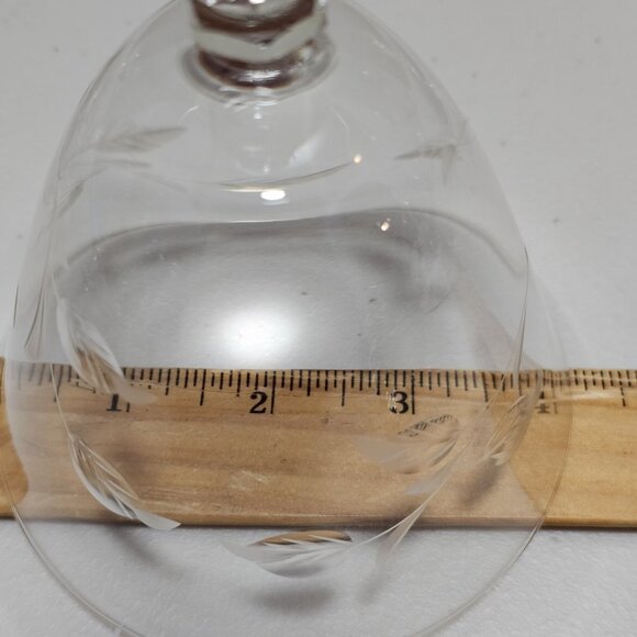 4 Etched Vines Leaves Water Glasses 5.5" ice tea stemware glass fine crystal Ele - Picture 6 of 11